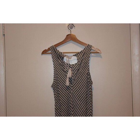 JOIE Womens Striped Linen Sleeveless Maxi Dress With Tie Back Detail Size M - Picture 3 of 9